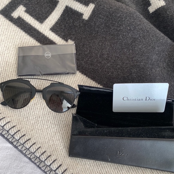Dior Accessories - CHRISTIAN DIOR • So Real Sunglasses • matte black / black • authentic